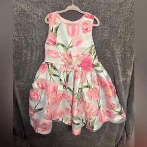 Pippa & Julie rose and white dress, zip back, size 7